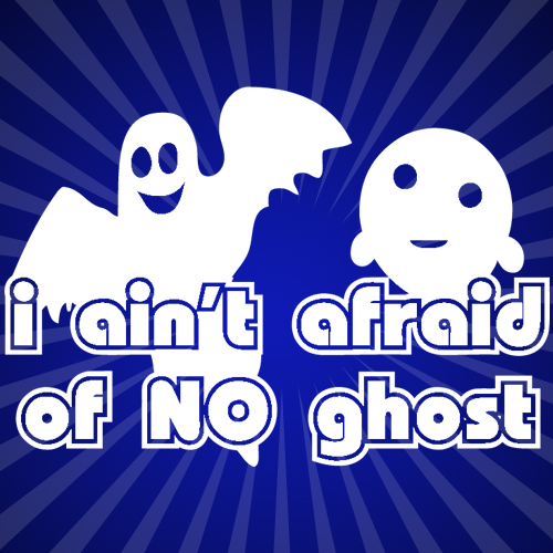 Picture of I aint afraid of no ghosts halloween iron on transfer